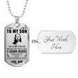 SON DOG TAG, TO MY SON:GIFT FOR SON FROM MOM,BIRTHDAY GIFT FOR SON, AMAZING DOG TAG FOR SON
