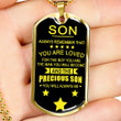 SON DOG TAG, DOG TAG FOR SON, GIFT FOR SON BIRTHDAY, DOG TAGS FOR SON, ENGRAVED DOG TAG FOR SON, FATHER AND SON DOG TAG-61