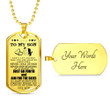 SON DOG TAG, TO MY SON:BIRTHDAY GIFT FOR SON, DOG TAG FOR SON, AMAZING GIFT FOR SON