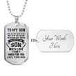 SON DOG TAG, DOG TAG FOR SON, GIFT FOR SON BIRTHDAY, DOG TAGS FOR SON, ENGRAVED DOG TAG FOR SON, FATHER AND SON DOG TAG-165