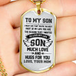 SON DOG TAG, DOG TAG FOR SON, GIFT FOR SON BIRTHDAY, DOG TAGS FOR SON, ENGRAVED DOG TAG FOR SON, FATHER AND SON DOG TAG-165