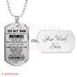 SON DOG TAG, TO MY SON DOG TAG: AMAZING SON DOG TAG-2, BEST GIFT FOR SON FROM PARENT