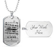 SON DOG TAG, DOG TAG FOR SON, GIFT FOR SON BIRTHDAY, DOG TAGS FOR SON, ENGRAVED DOG TAG FOR SON, FATHER AND SON DOG TAG-124
