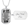 SON DOG TAG, DOG TAG FOR SON, GIFT FOR SON BIRTHDAY, DOG TAGS FOR SON, ENGRAVED DOG TAG FOR SON, FATHER AND SON DOG TAG-90