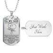 SON DOG TAG, TO MY SON: DOG TAG FOR SON FROM MOM, DOG TAG FOR SON, BIRTHDAY GIFT FOR SON