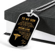 SON DOG TAG, DOG TAG FOR SON, GIFT FOR SON BIRTHDAY, DOG TAGS FOR SON, ENGRAVED DOG TAG FOR SON, FATHER AND SON DOG TAG-6