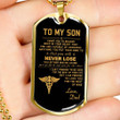 SON DOG TAG, DOG TAG FOR SON, GIFT FOR SON BIRTHDAY, DOG TAGS FOR SON, ENGRAVED DOG TAG FOR SON, FATHER AND SON DOG TAG-6