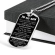 SON DOG TAG, DOG TAG FOR SON, GIFT FOR SON BIRTHDAY, DOG TAGS FOR SON, ENGRAVED DOG TAG FOR SON, FATHER AND SON DOG TAG-34