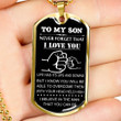 SON DOG TAG, DOG TAG FOR SON, GIFT FOR SON BIRTHDAY, DOG TAGS FOR SON, ENGRAVED DOG TAG FOR SON, FATHER AND SON DOG TAG-58
