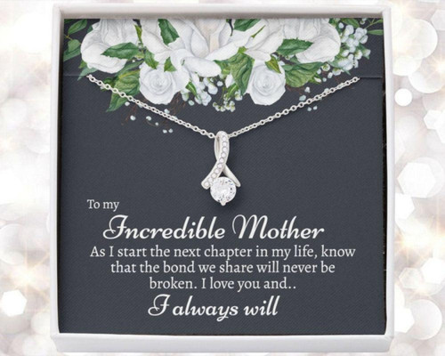 Mom Necklace, Sentimental Mother Of The Bride Gift, Mother Wedding Gift, Mother Of The Bride Wedding Gift From Daughter, Gift From Bride To Mom Mother day necklace gift for mom