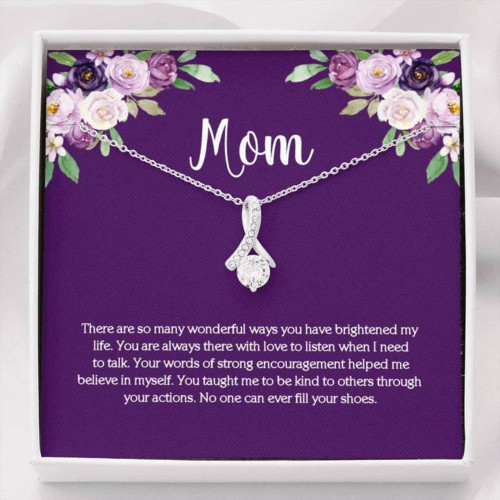 Mom Necklace, Gift For Mom, Mom Necklace On With Cz Pendant Necklace Mother day necklace gift for mom
