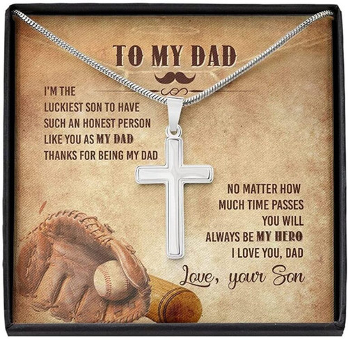 Dad Necklace, Necklace For Dad  Son To Dad Thanks For Being My Dad  Gift For Dad Father Day Christmas gift for dad