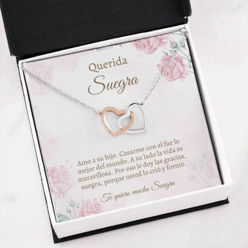Mother-in-law Necklace, Mother-In-Law Spanish Gift ' Mejor Suegra Gift ' Suegra Necklace ' Latina Mom In Law ' Joyas Para Suegra Mother Day Gift for Boyfriend's Mom, Mother In Law