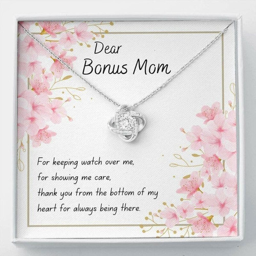 Mom Necklace, Stepmom Necklace, Bonus Mom Necklace Gift, Gift For Step Mom, Stepmother, Second Mom, Adoptive Mom Mother Day Gift for Boyfriend's Mom, Mother In Law
