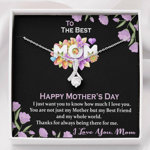 Mom Necklace, The Best Mom Necklace Mothers Day Gift Mom Necklace Msg Card Mother's Day Gift for Mom