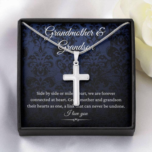 Grandson Necklace, Grandmother & Grandson Necklace, Birthday Gift For Grandma From Grandson, Grandson Birthday Gift