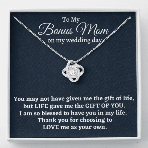 Stepmom Necklace, Stepmother Wedding Gift From Bride, Necklace, Bonus Mom Gift, To Stepmom Of The Bride Wedding Gift Boyfiend Mom Mother day gift