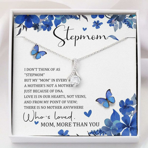Stepmom Necklace, To My Stepmom Thank You Mom Necklace  Bonus Mom Gift Mother Day Necklace Boyfiend Mom Mother day gift
