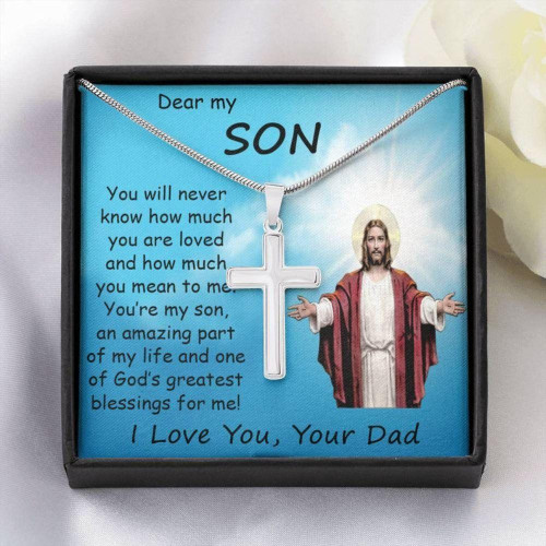 Son Necklace, Gift For Son From Dad, Easter Gift For Son, Kid Easter Christian Necklace, Easter Necklace For Son, Christian Easter Gifts