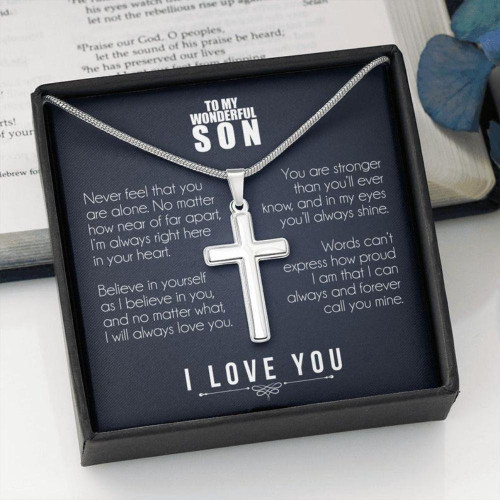 Son Necklace, To My Wonderful Son Necklace, Gift For Son From Mom, Gift For Son From Dad