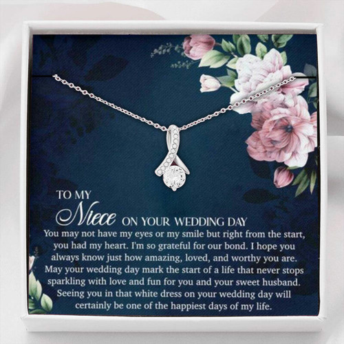 Niece Gift Necklace, Gift For Niece On Her Wedding Day Wedding Necklace Gift From Aunt, Bridal Shower Gift