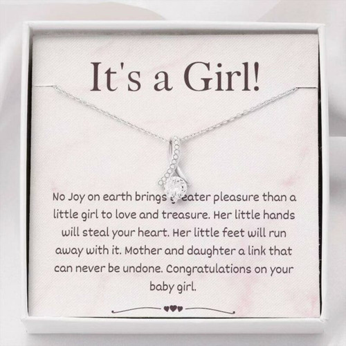Mom Necklace Gift, Its A Baby Girl New Mom Necklace Gift Gift, Gift For New Baby Girl