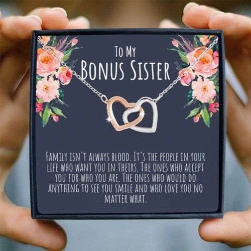 Sister Necklace Gift, Bonus Sister Necklace Gift, Gifts For UnBiological Sister, Step Sister, Sister In Law