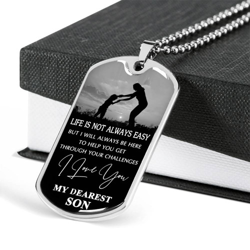 SON DOG TAG, DOG TAG FOR SON, GIFT FOR SON BIRTHDAY, DOG TAGS FOR SON, ENGRAVED DOG TAG FOR SON, FATHER AND SON DOG TAG-13
