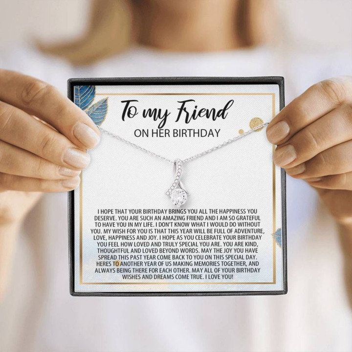 Friend birthday gift for her Personalized, to my friend necklace, best friend necklace, Alluring Beauty best friend Birthday, Soul Sisters