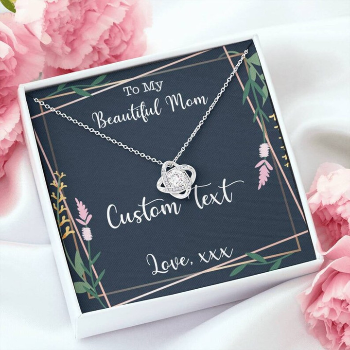 Christmas Gift for Mom, mom necklace personalized, mom mother day necklace, mom necklace christmas, custom text card for mom, mommy