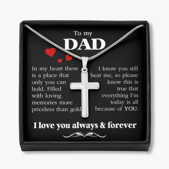 Dad Necklace, Dad Thank You Gift, Birthday Gift For Dad, Fathers Day Gift For Dad, Daughter To Dad Necklace Gift Christmas gift for dad