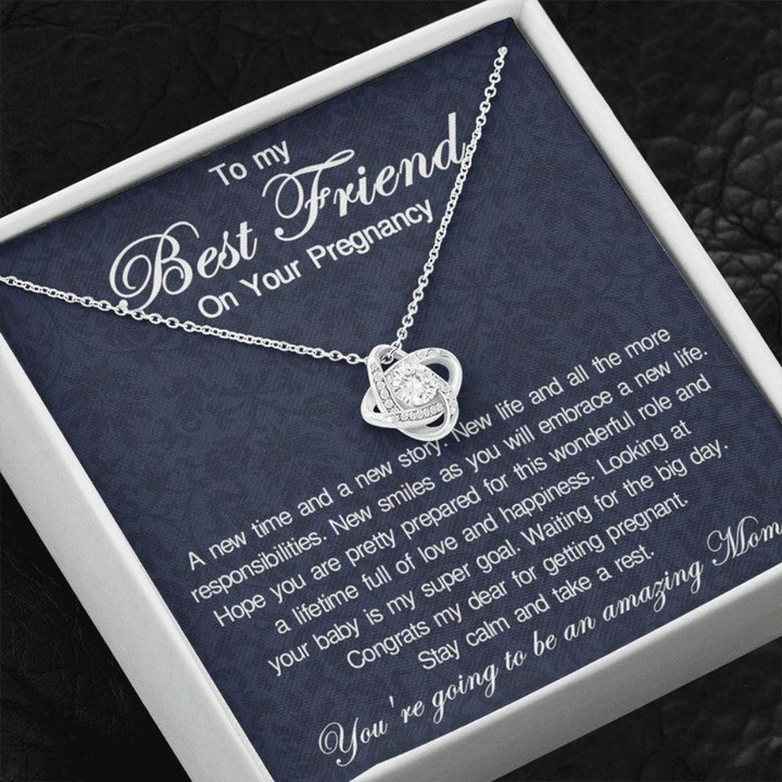 Friend Necklace, Pregnancy Gift For Friend, Best Friend Pregnancy Gift, Gift For First Time Mom, Expecting Mom Friend Gift