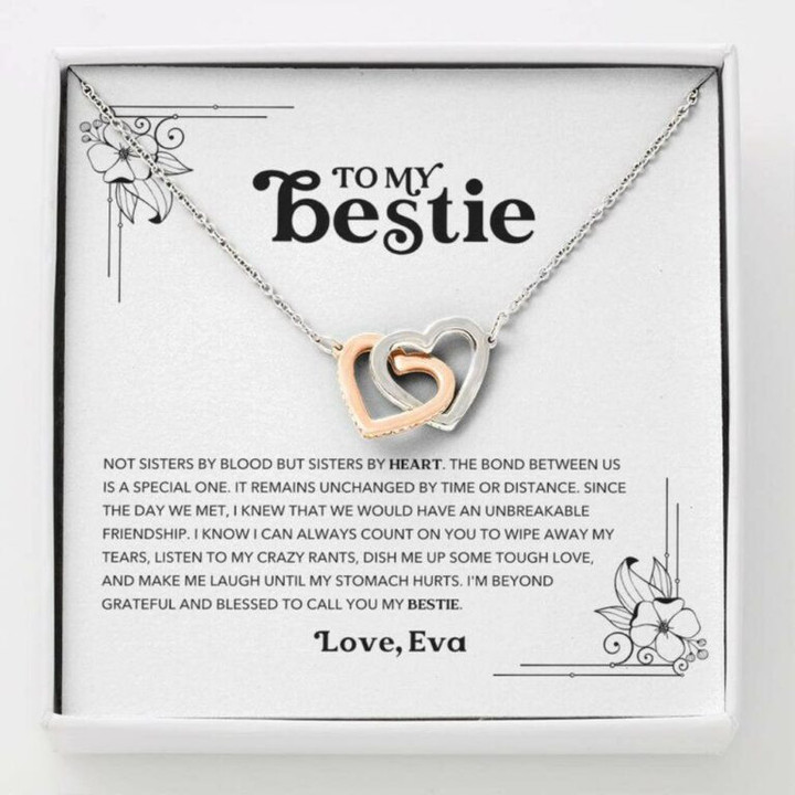 Friend Necklace, Personalized Necklace To My Bestie  Gift For BFF Best Friend Bestie Sister Custom Name