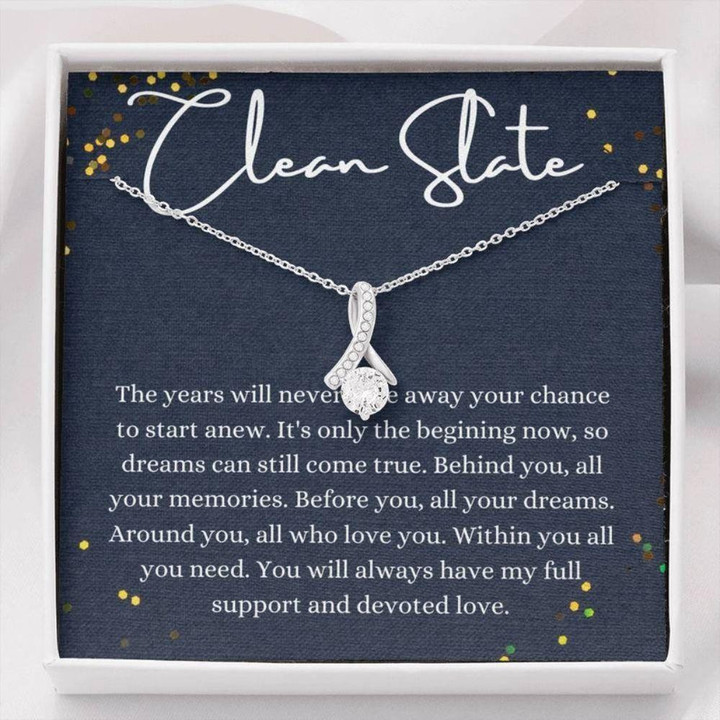 Friend Necklace, Clean Slate Necklace, Starting Over Gift For Her, Recovery Gift, Sobriety Gift, New Beginning Necklace