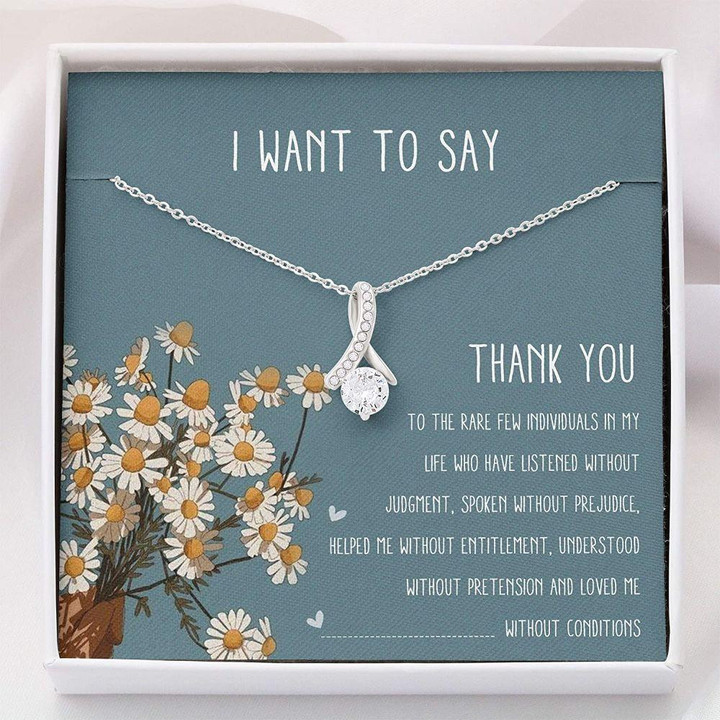 Friend Necklace, Grateful Necklace  Thank You Necklace  Alluring Beauty Necklace With Gift Box For Birthday Christmas