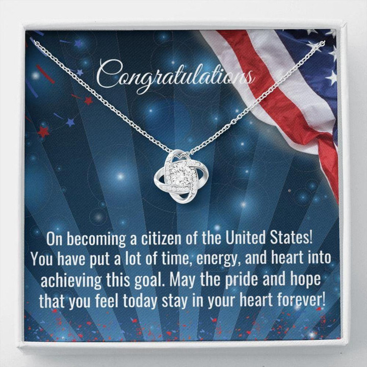 New US Citizen Gift, Necklace, American Naturalization Ceremony Gift, American Immigrant Citizenship Gift