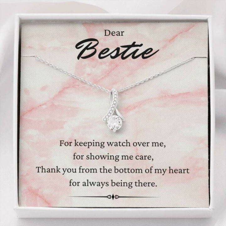 Friend Necklace, Dear Bestie Necklace, Keeping Watch, Gift For Best Friends, BFF, Friendship