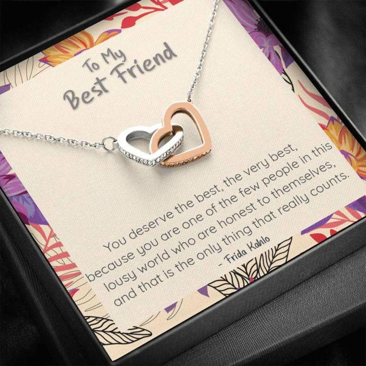 Best Friend Necklace, Inspirational Connected Hearts Necklace