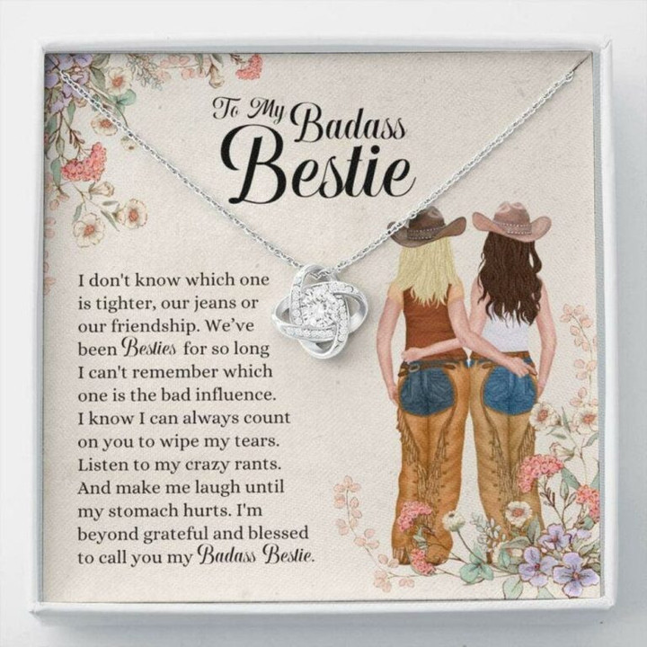 Friend Necklace, To My Badass Bestie Necklace Country Girl Edition