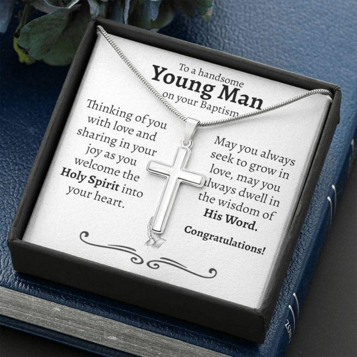 Godson Necklace, Baptism Gift For Boy, Baptism Gift From Godparents, Baptism Gift For Godson, Catholic Baptism Gift For Boy,