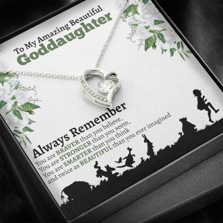 Goddaughter Necklace, Love You To The Moon, Necklace Gift For Goddaughter, Sentimental Goddaughter Gift