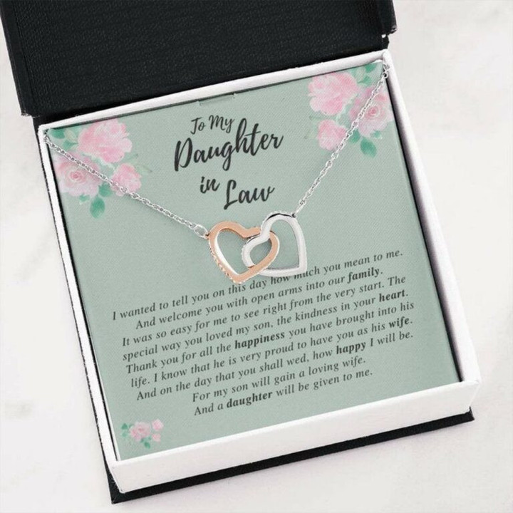 Daughter-in-law Necklace, To My Daughter In Law Necklace  Necklace Gift Set  Wedding Gift Gift for Daughter-in-law