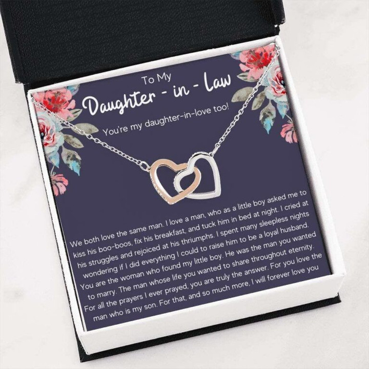 Daughter-in-law Necklace, To My Daughter In Law Daughter In Love Necklace Gift From Mother In Law Gift for Daughter-in-law