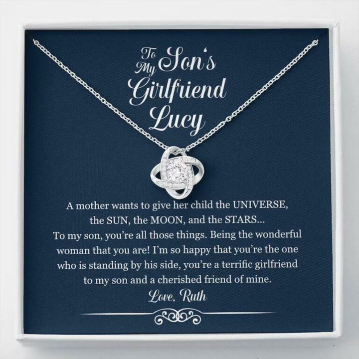 Daughter-in-law Necklace, Personalized Necklace Gifts For Sons Girlfriend  Friendship, Sons Girlfriend Gift Custom Name Gift for Daughter-in-law