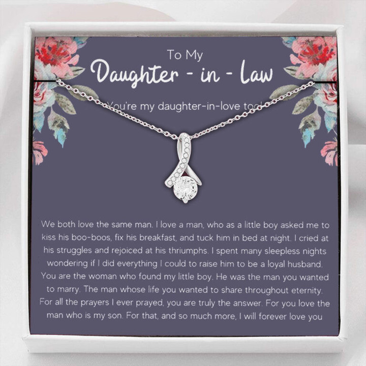 Daughter Necklace, To My Daughter In Law Gifts Necklace, Daughter In Love Necklace Gift Gift for Daughter-in-law