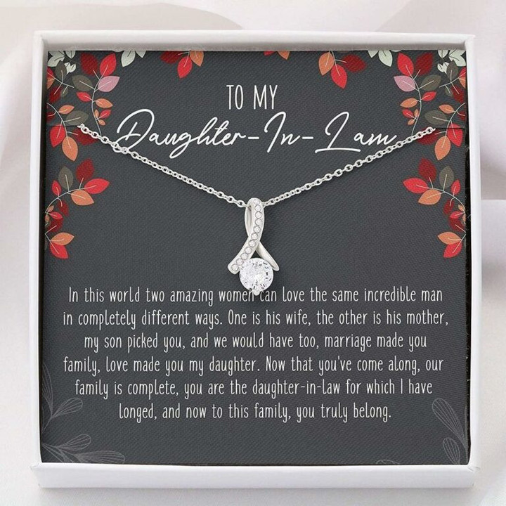 Daughter-In-Law Necklace, Alluring Beauty Necklace To My Daughter-in-Law Necklace Gifts Gift for Daughter-in-law
