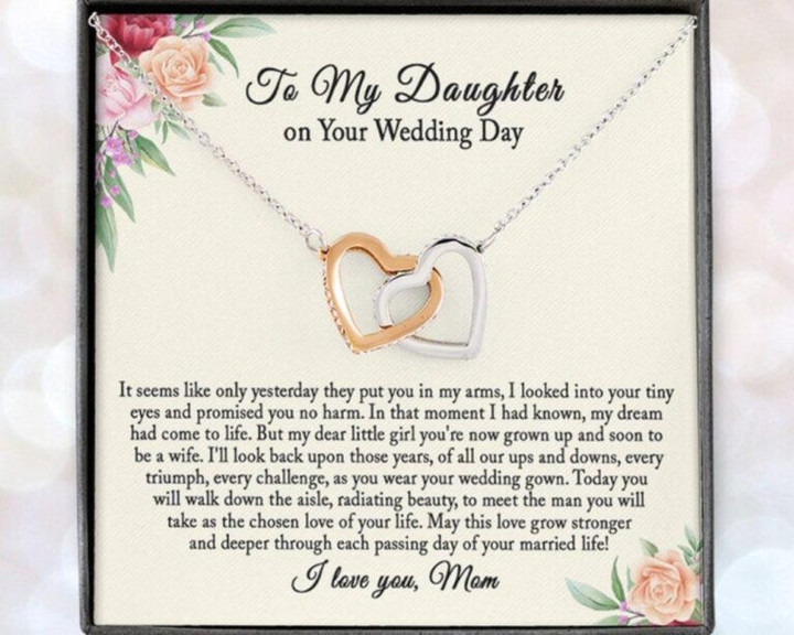 Daughter Necklace, Daughter Wedding Gift From Mom, Bride Necklace Gift From Mother of the Bride Gift for Daughter-in-law