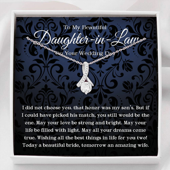 Daughter In Law Necklace Gift On Wedding Day, Future Daughter In Law, Bride Necklace Gift From Mother In Law Gift for Daughter-in-law