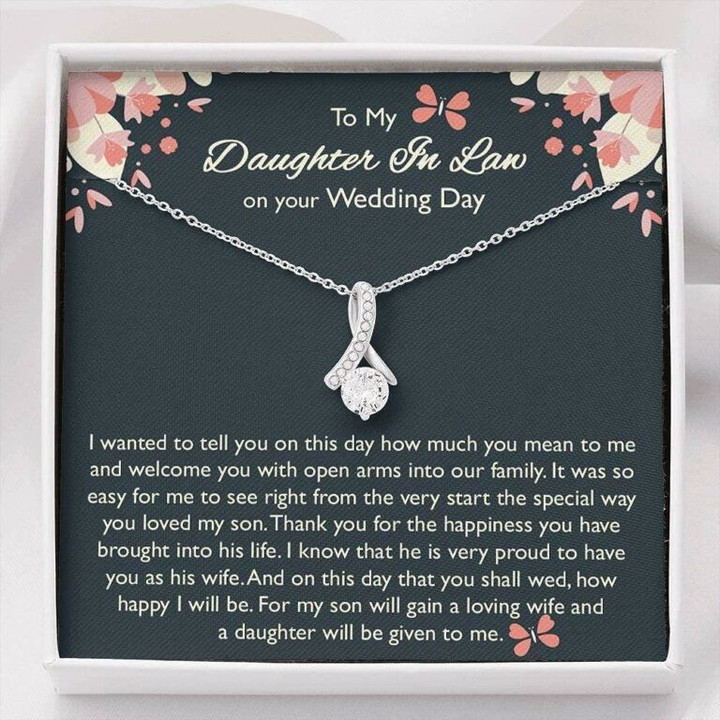 Daughter-In-Law Necklace, Bride Necklace Gift From Mother In Law, Daughter In Law Gift On Wedding Day Gift for Daughter-in-law