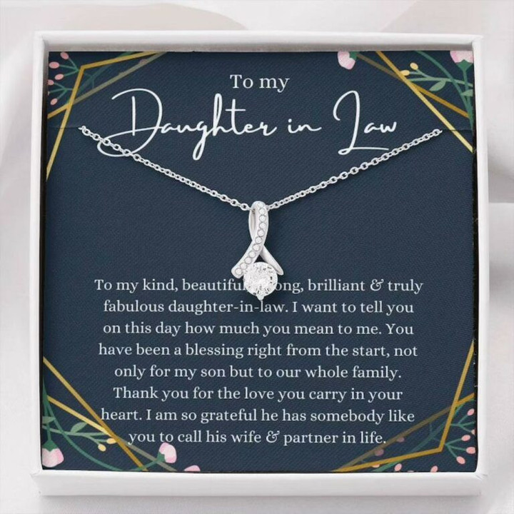 Daughter In Law Necklace Gift On Wedding Day, Bride Necklace From Mother In Law Gift for Daughter-in-law